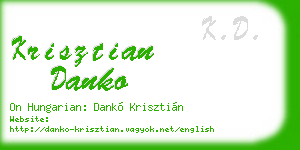 krisztian danko business card
