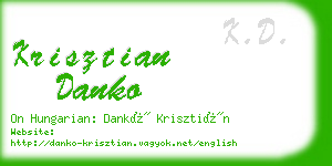 krisztian danko business card